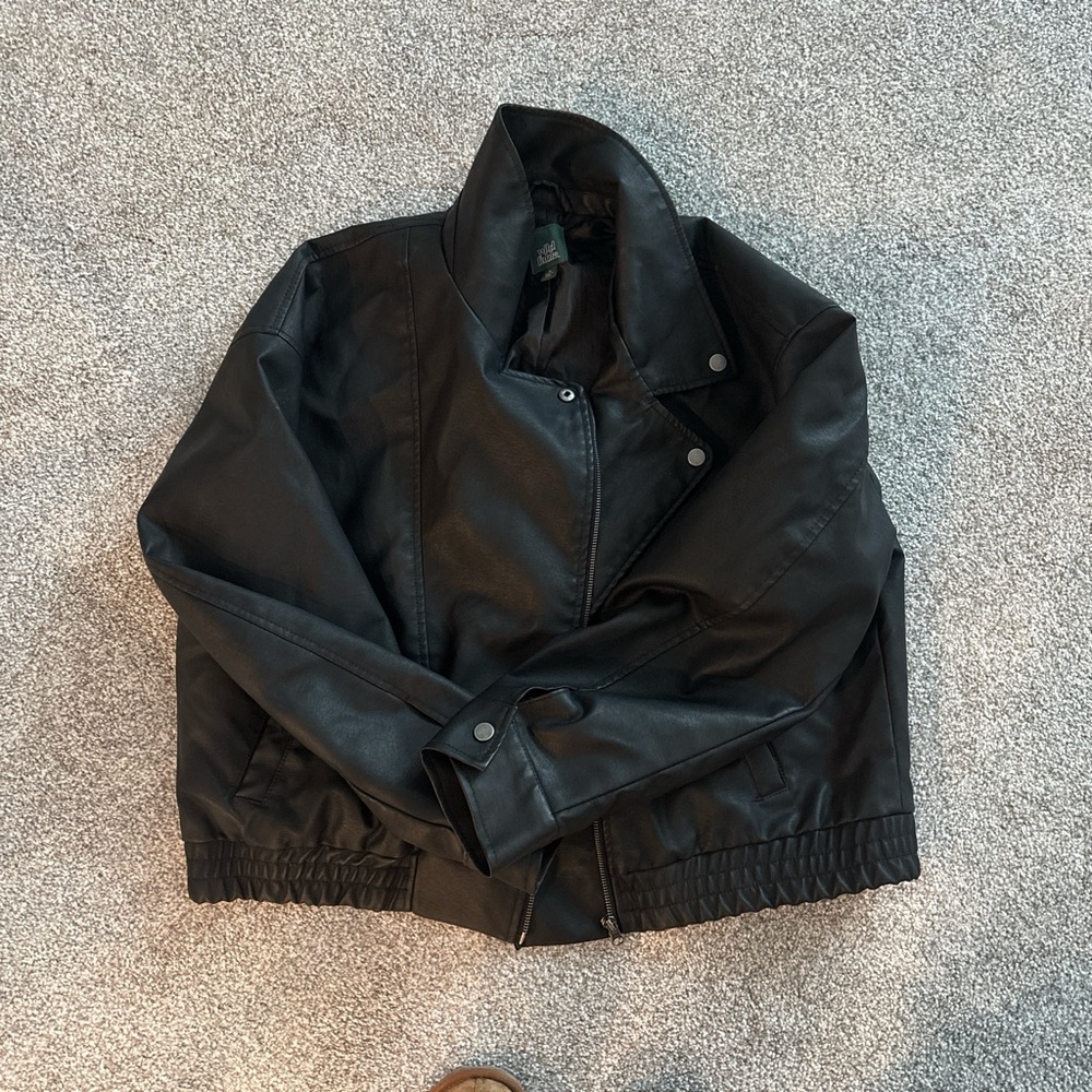 Black Faux Leather Jacket